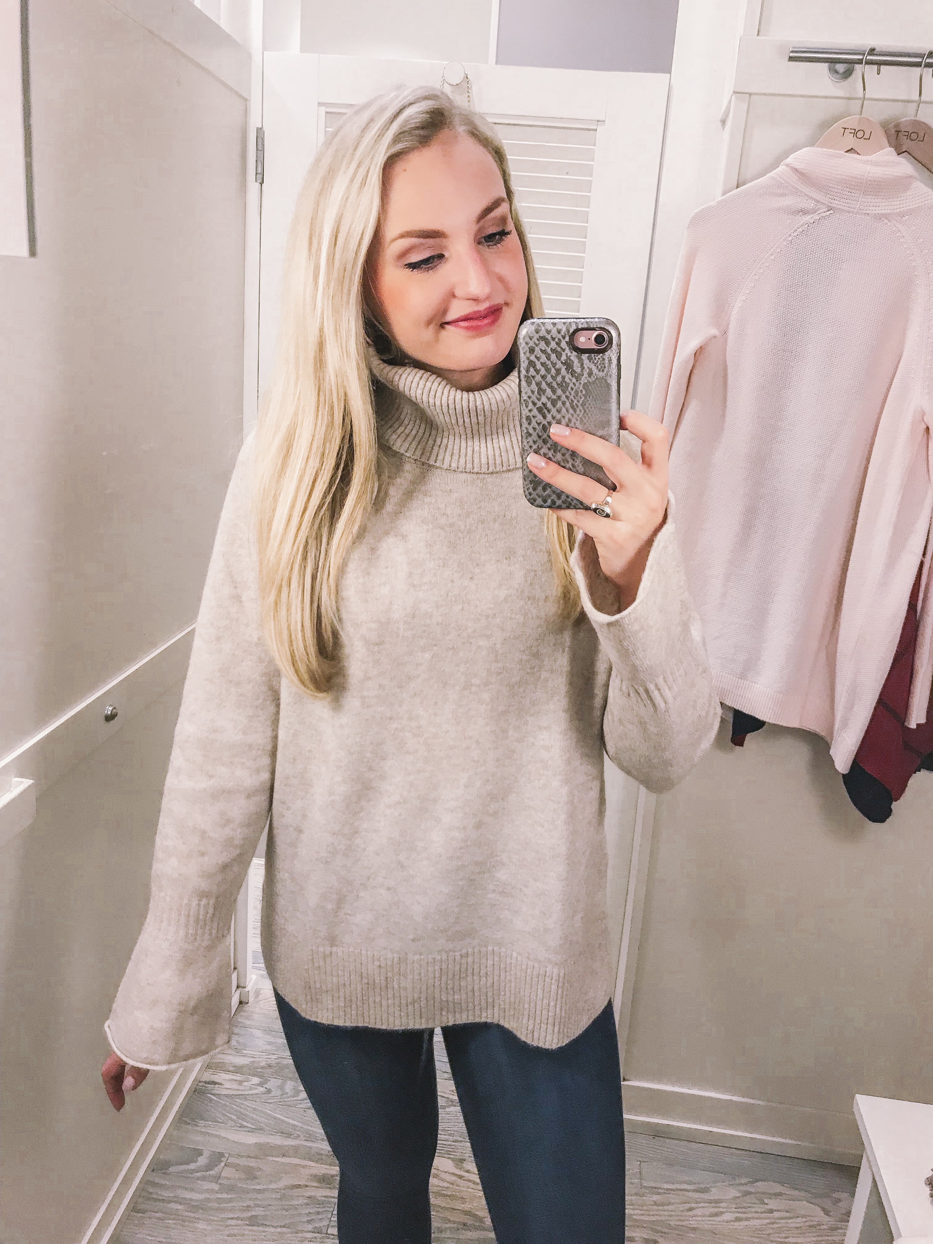 loft cozy polo sweater