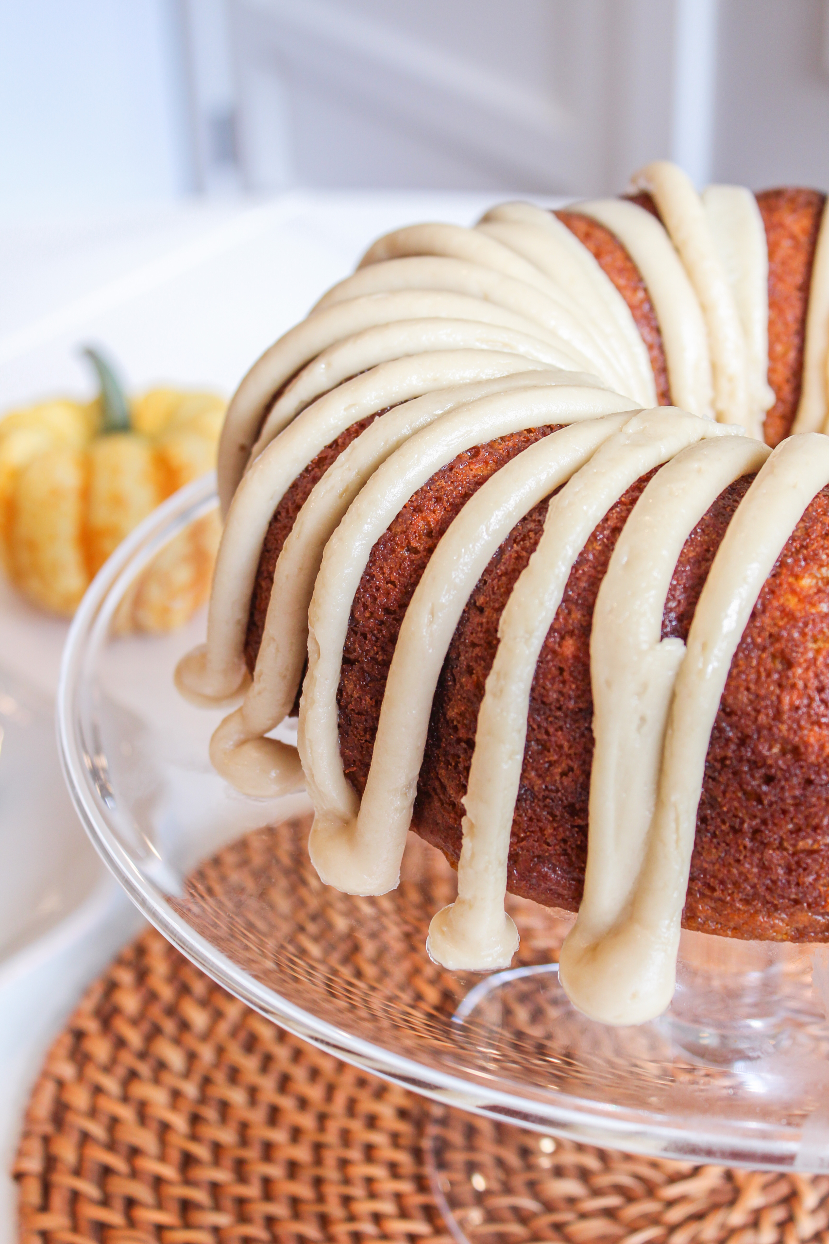 Pumpkin Pound Cake with Caramel Frosting • Collectively